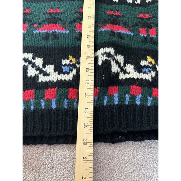 90s GAP S Fair Isle Chunky Knit Sweater Shetland Wool Peruvian Print 32” Chest - Picture 6 of 7
